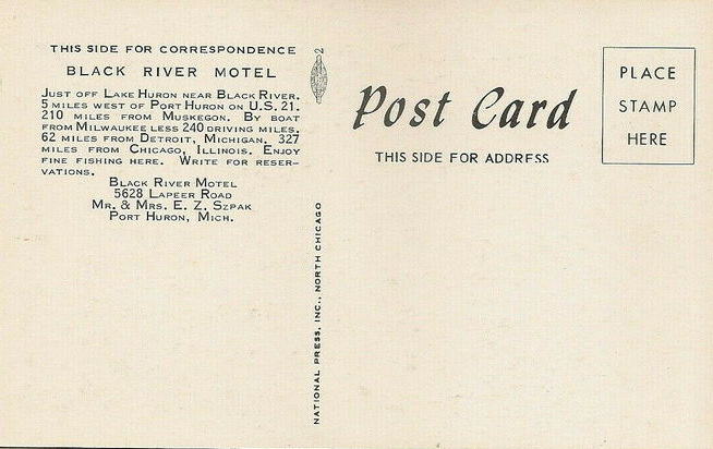 Black River Motel - Old Postcard Shot